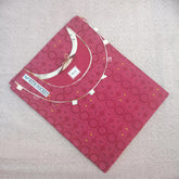 Bright Maroon U Neck Cotton Straight Cut Kurti